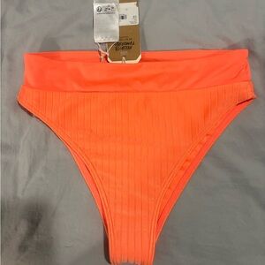 Billabong Neon Coral Ribbed Bikini Bottom